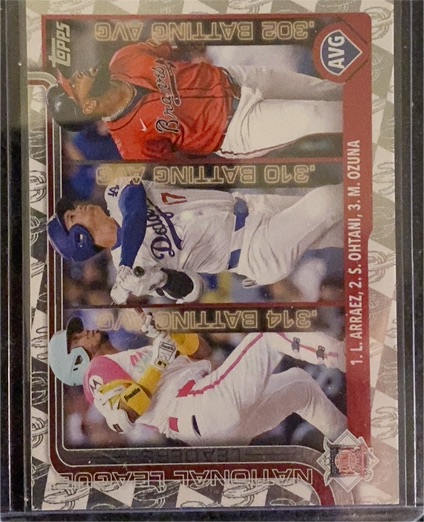2025 Topps #347 Luis Arraez / Shohei Ohtani / Marcell Ozuna — front
