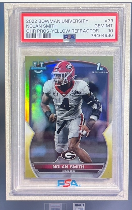 2022 Bowman University Chrome #33 Nolan Smith — front