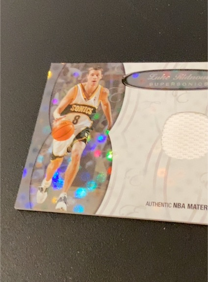 2006-07 Bowman Elevation Board of Directors Dual Relics Blue #BDDR-LR Luke Ridnour — front