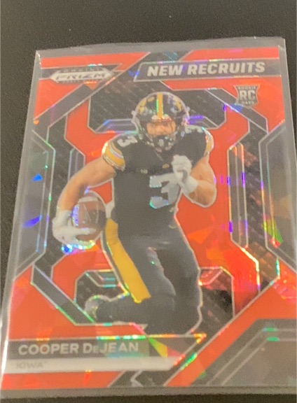 2024 Panini Prizm Draft Picks New Recruits Red Ice #NR-CDN Cooper DeJean — front
