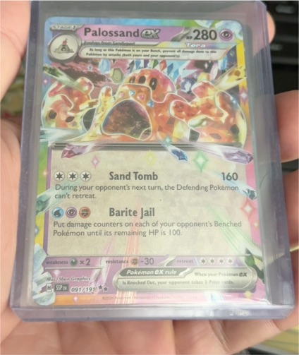 2024 Pokémon TCG SV08: Surging Sparks #091 Palossand ex — front