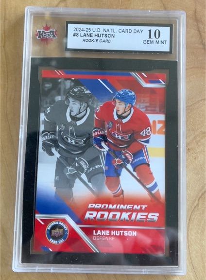 2024-25 Upper Deck National Hockey Card Day #8 Lane Hutson — front