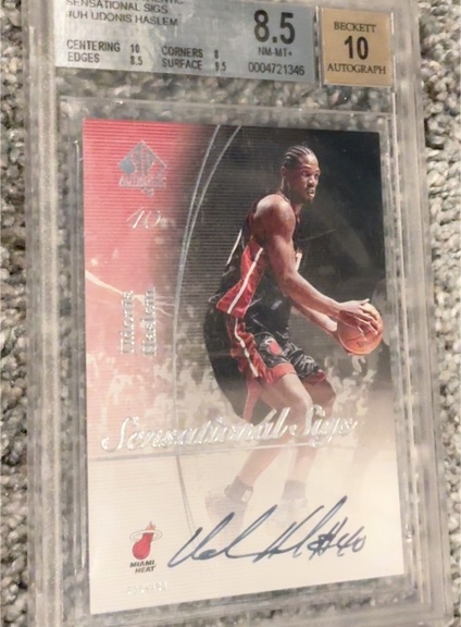 2005 SP Authentic #10 Udonis Haslem Sensational Sigs — front