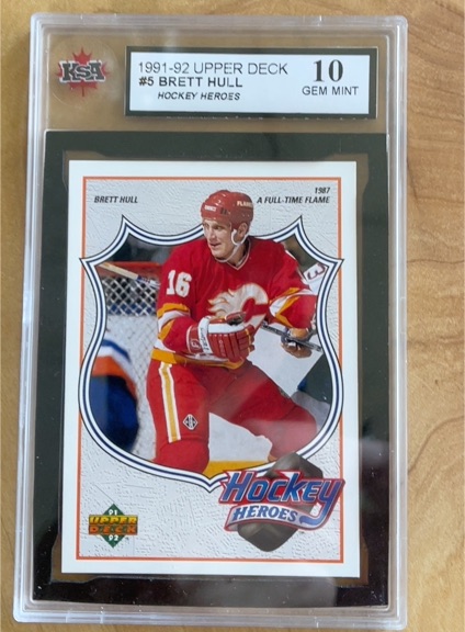 1991-92 Upper Deck Hockey Heroes #5 Brett Hull — front