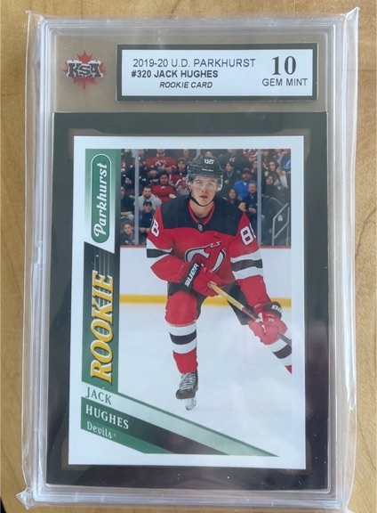 2019-20 Upper Deck Parkhurst #320 Jack Hughes Rookie Card — front