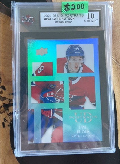 2024-25 Upper Deck #P44 Lane Hutson UD Portraits Rookie Card — front