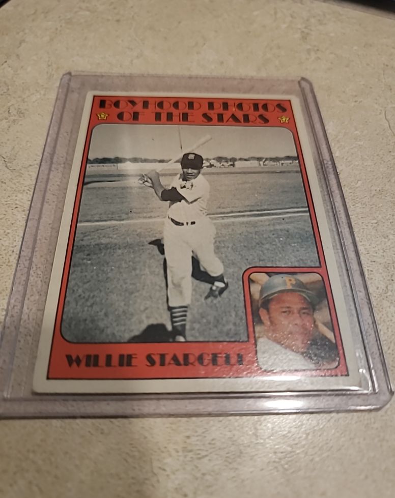 1972 Topps #343 Willie Stargell Boyhood Photos of the Stars — front