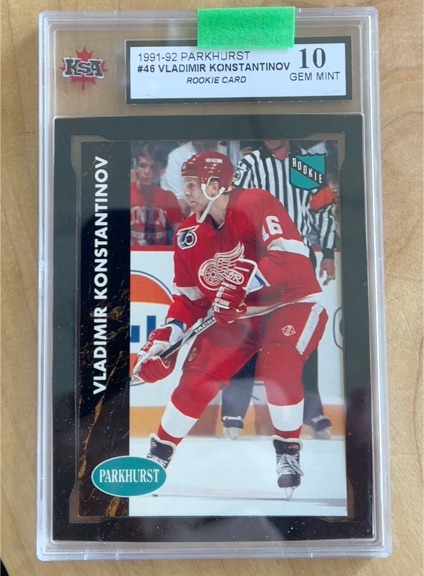 1991-92 Parkhurst #46 Vladimir Konstantinov Rookie Card — front