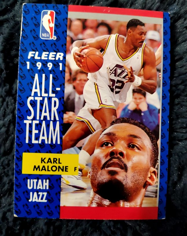 1991 Fleer #219 Karl Malone All-Star — front