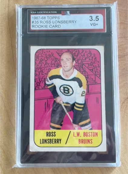 1967-68 Topps #35 Ross Lonsberry Rookie Card — front