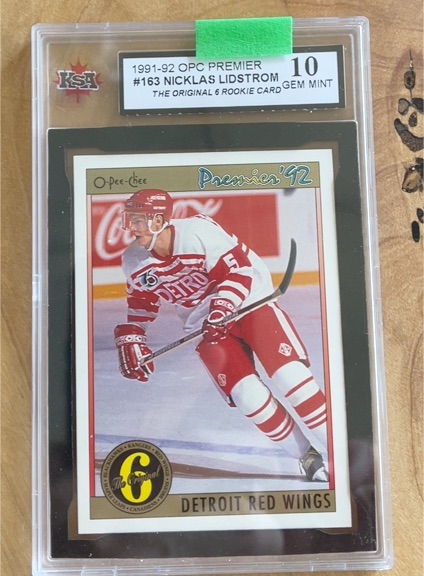 1991-92 O-Pee-Chee Premier #163 Nicklas Lidstrom — front