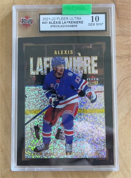 2021-22 Fleer Ultra #41 Alexis Lafreniere Speckled Rainbow — front