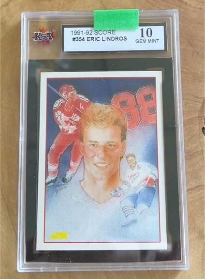 1991-92 Score American #354 Eric Lindros — front