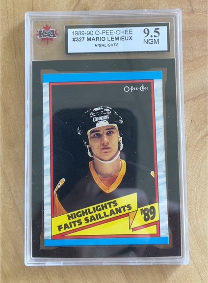 1989-90 O-Pee-Chee #327 Mario Lemieux Highlights — front