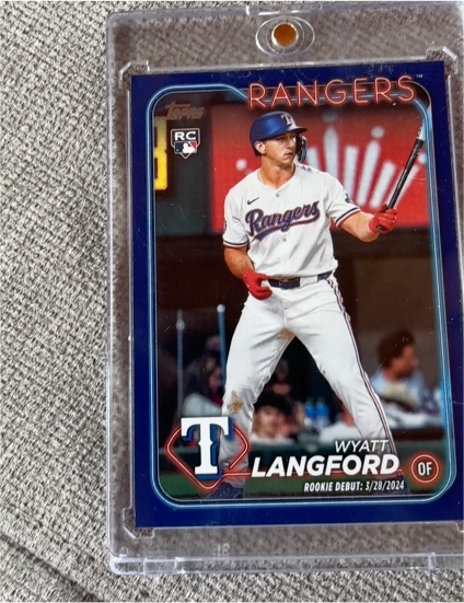 2024 Topps Update #US341 Wyatt Langford Rookie Debut — front
