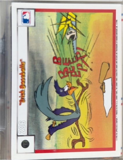 1990 Upper Deck Comic Ball #286 Road Runner Trick Baseballs — front