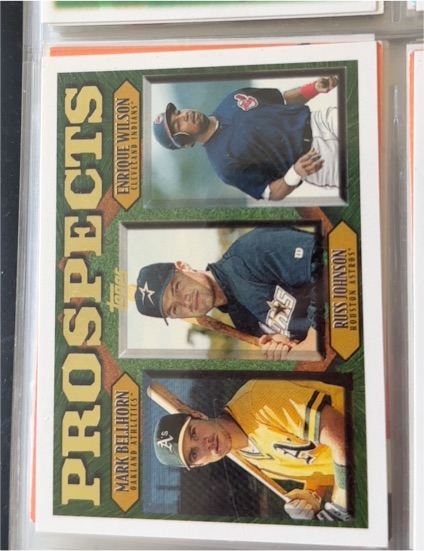 1997 Topps #487 Mark Bellhorn/Russ Johnson/Enrique Wilson — front