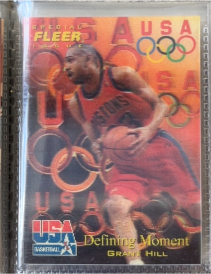 1996 Fleer USA Special Issue Defining Moment #22 Grant Hill — front