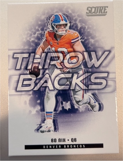 2025 Panini Score Throwbacks #6 Bo Nix — front