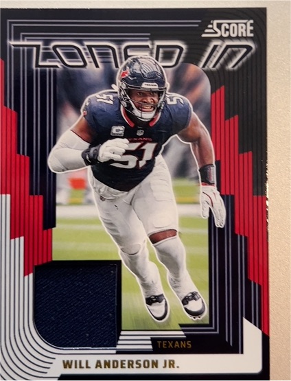 2025 Panini Score Zoned In #ZON-WAJ Will Anderson Jr. — front