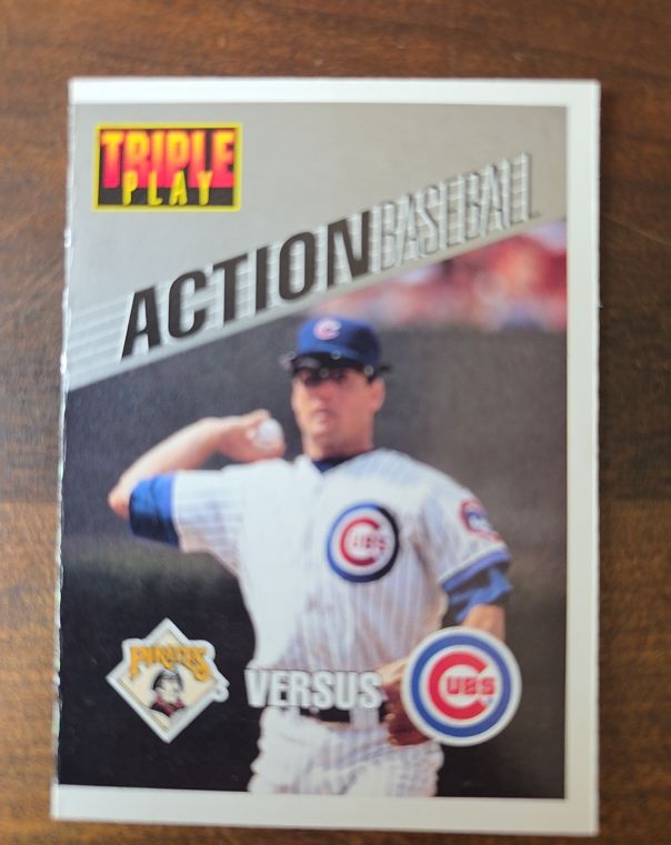 1993 Leaf Triple Play Action Baseball Pirates versus Cubs — front