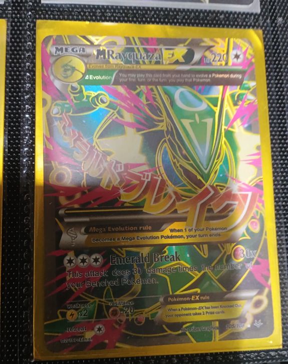 2015 Pokémon XY Roaring Skies #105 Mega Rayquaza EX — front