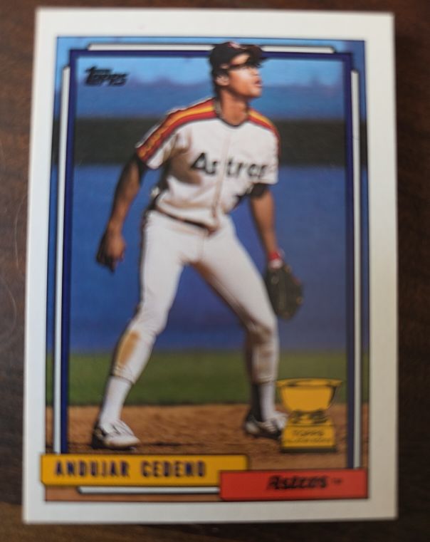 1992 Topps #288 Andujar Cedeno Houston Astros — front