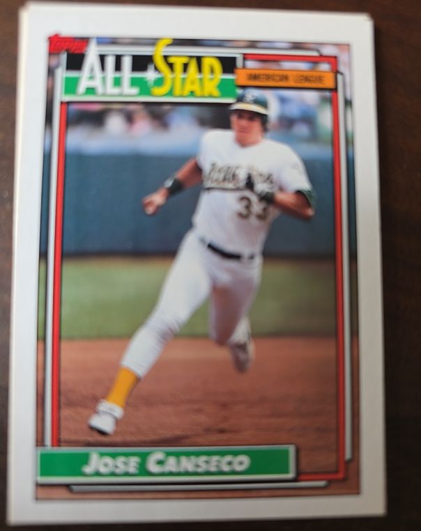1992 Topps #401 Jose Canseco — front