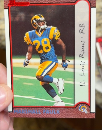 1999 Bowman #48 Marshall Faulk — front