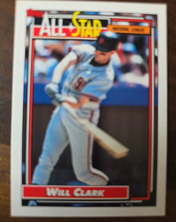 1992 Topps #386 Will Clark — front