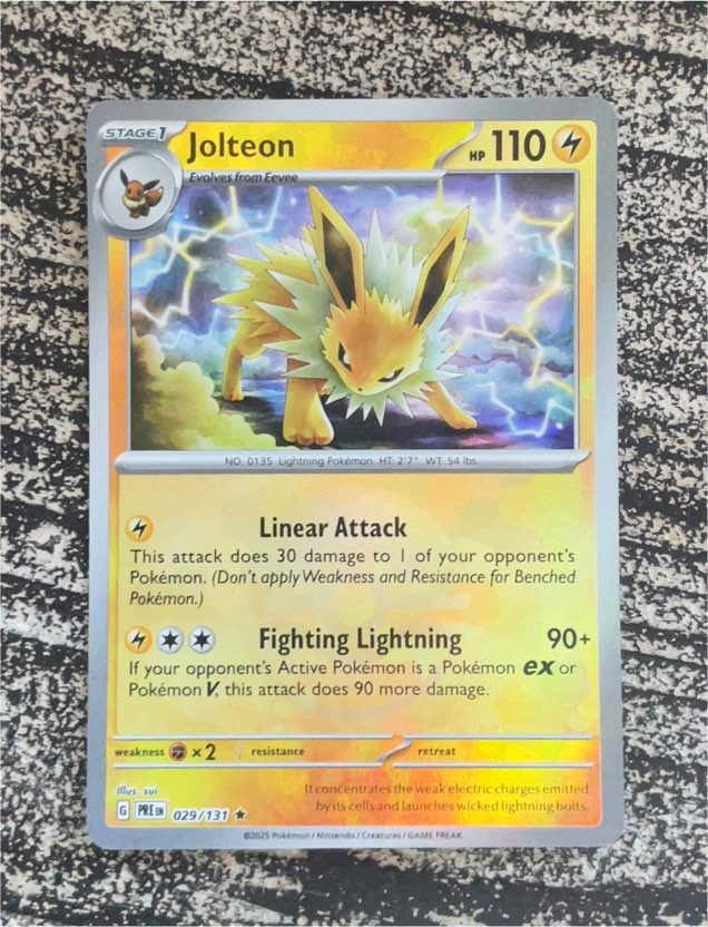 2025 Pokémon Prismatic Evolutions #029 Jolteon — front