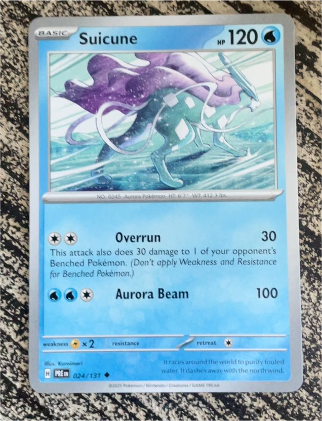 2025 Pokémon Scarlet & Violet Prismatic Evolutions #024 Suicune — front