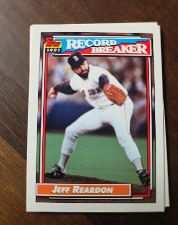 1991 Topps Record Breaker #3 Jeff Reardon — front
