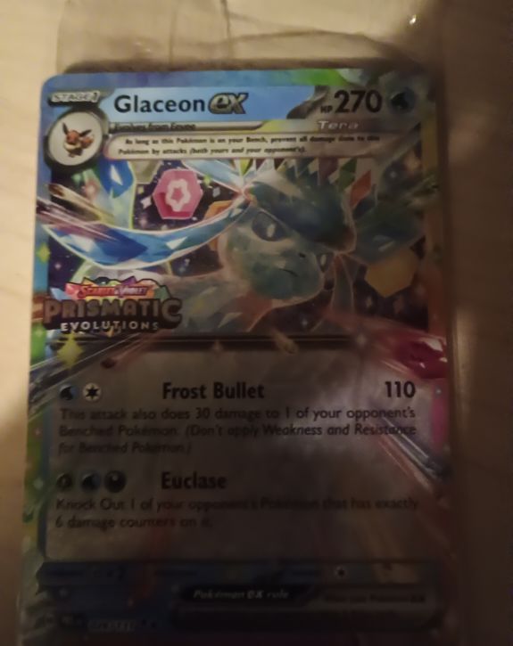 2025 Pokémon Prismatic Evolutions #026 Glaceon ex — front