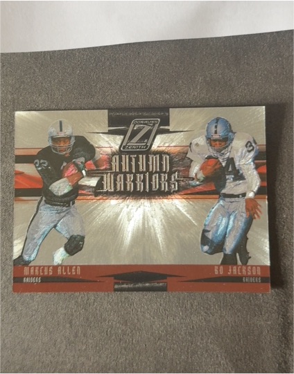 2005 Donruss Zenith Autumn Warriors #AW-3 Marcus Allen Bo Jackson Raiders — front