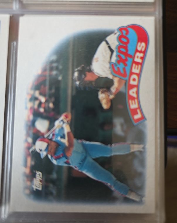 1989 Topps #81 Tim Raines Montreal Expos Team Leaders — front
