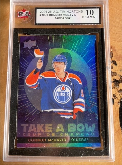 2024-25 Upper Deck Tim Hortons #TB-1 Connor McDavid Take A Bow — front
