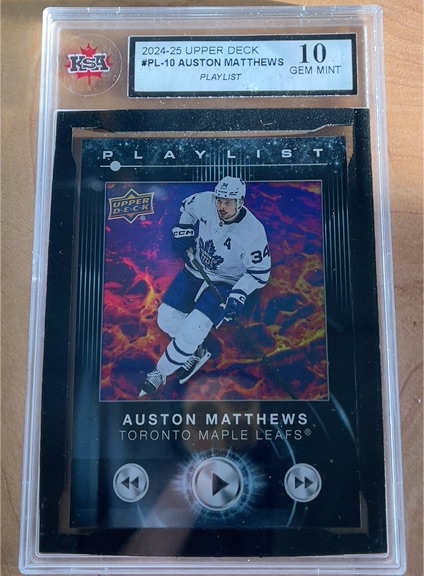 2024-25 Upper Deck Series 2 Playlist #PL-10 Auston Matthews — front