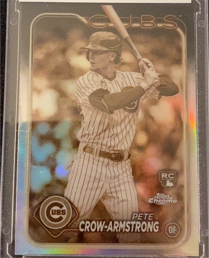 2024 Topps Chrome #16 Pete Crow-Armstrong Sepia Refractor — front