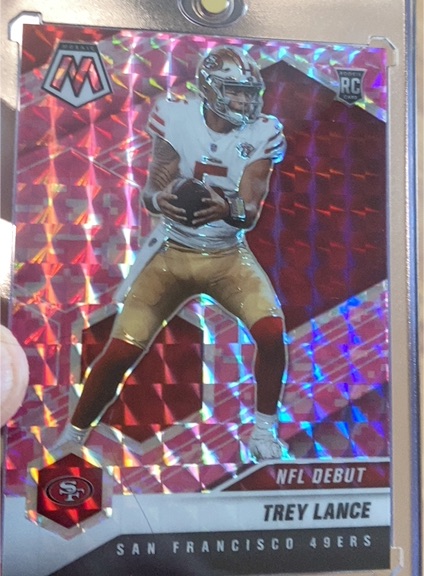 2021 Panini Mosaic #244 Trey Lance NFL Debut Rookie — front