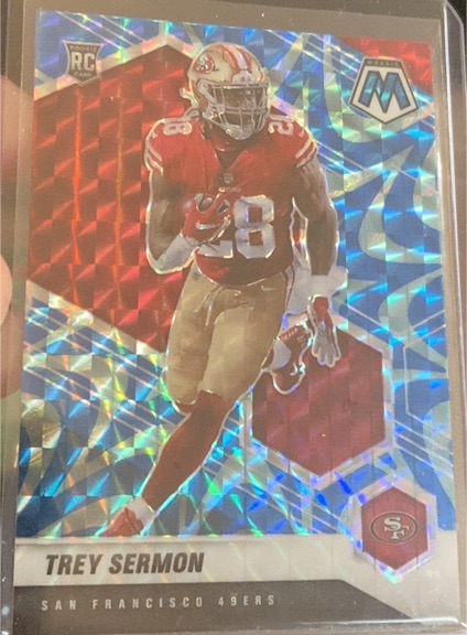 2021 Panini Mosaic Silver Mosaic Prizm #324 Trey Sermon — front