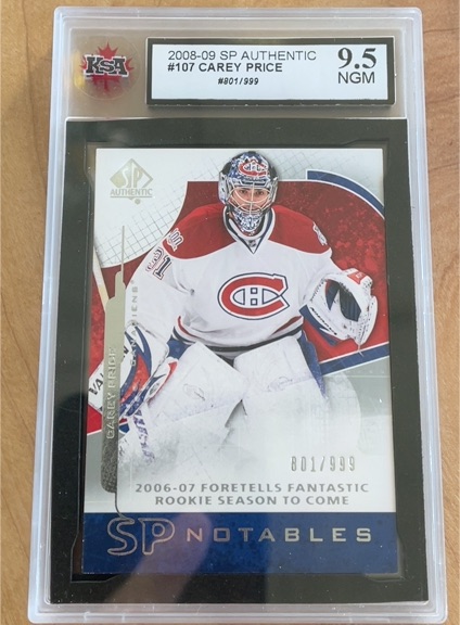 2008-09 SP Authentic #107 Carey Price — front
