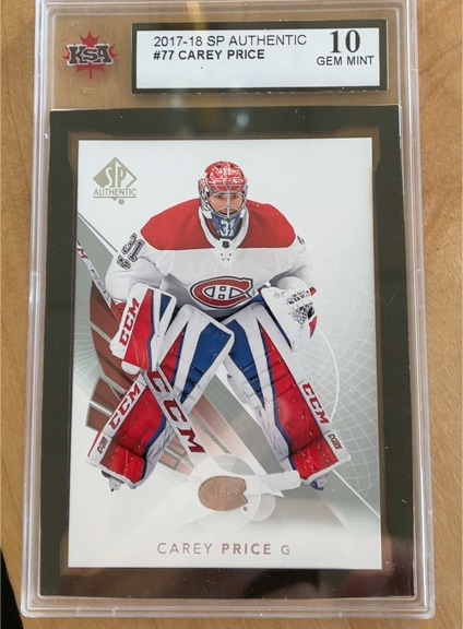 2017-18 Upper Deck SP Authentic #77 Carey Price — front