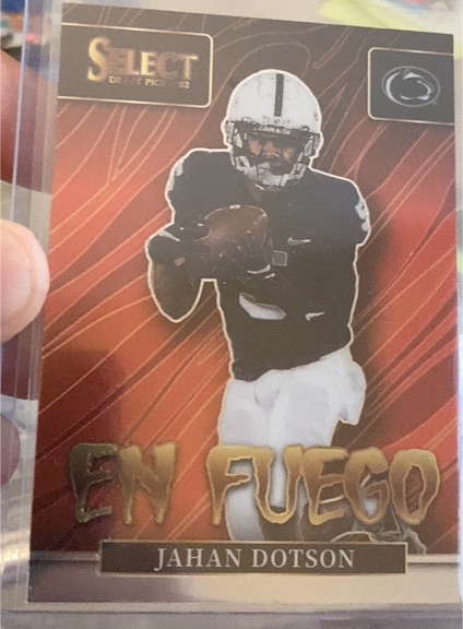 2022 Panini Select Draft Picks En Fuego #EN-JD Jahan Dotson — front