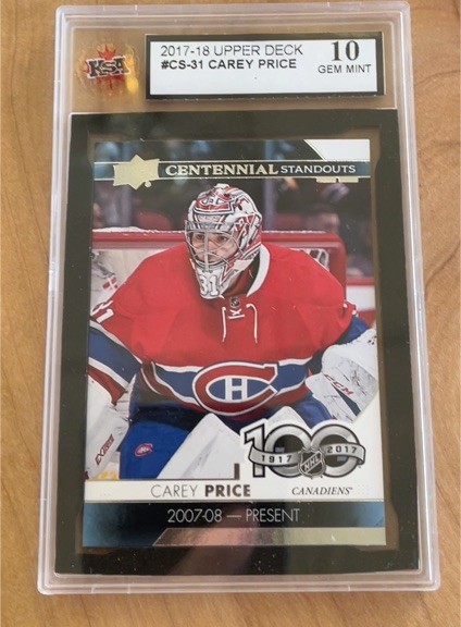 2017-18 Upper Deck Centennial Standouts #CS-31 Carey Price — front
