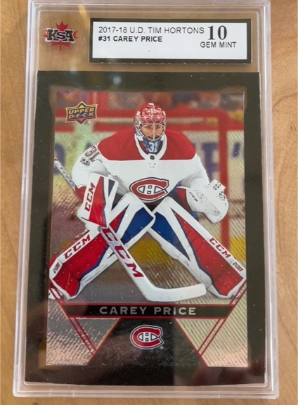 2017-18 Upper Deck Tim Hortons #31 Carey Price — front