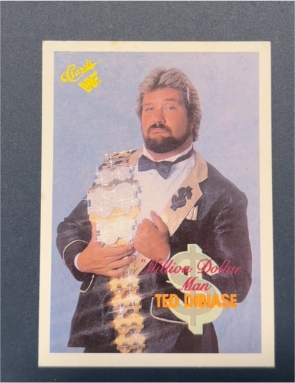 1990 Classic WWF #8 Million Dollar Man Ted DiBiase — front
