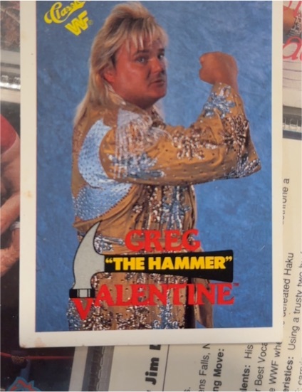 1990 Classic WWF #33 Greg "The Hammer" Valentine — front