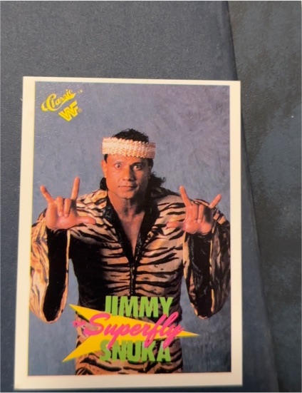 1990 Classic WWF #14 Jimmy Superfly Snuka — front