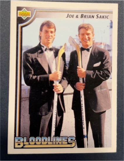 1992-93 Upper Deck #36 Joe Sakic / Brian Sakic — front